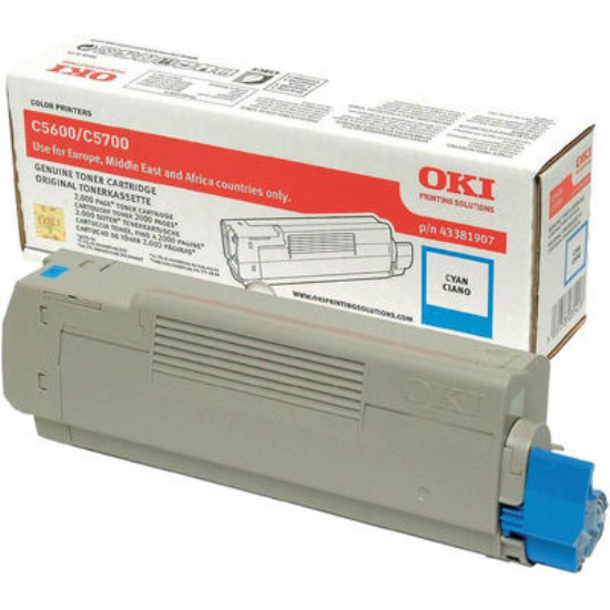 OKI 5600,ORJINAL OKI 5700 ORJINAL TONER,OKI 43381923 MAVI TONER