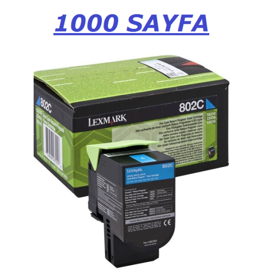 LEXMARK CX310 TONER,LEXMARK 808 MAVI TONER