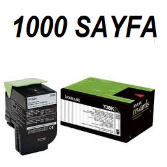 LEXMARK 708 TONER,LEXMARK CS310 TONER,LEXMARK 708 SIYAH TONER,LEXMARK 708 SIYAT TONER
