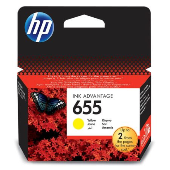 HP 655 CZ112AE Sari  Orjinal Kartus