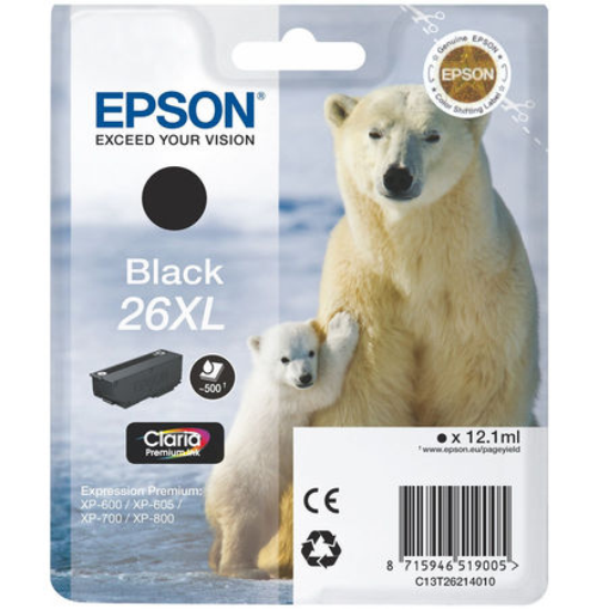 Epson T2601 Orjinal Siyah Kartus-C13T26014020