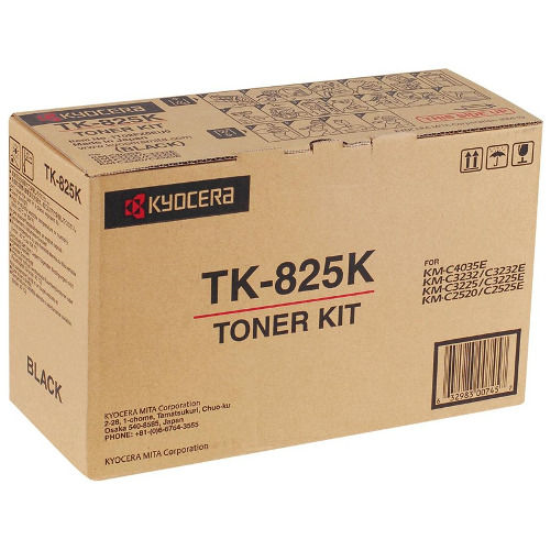 Kyocera TK-825 Siyah Toner,Kyocera TK825 Orjinal Toner Kyocera KM 2520,KM2525,KM3225,KM3232,KM4035 Toner 