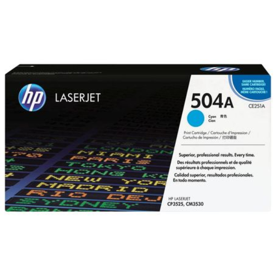 HP CE251A MUADIL TONER,HP 504A MAVI TONER