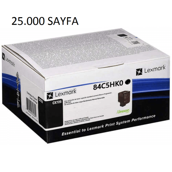 LEXMARK CX725-84C5HK0 Orjinal Siyah Toner