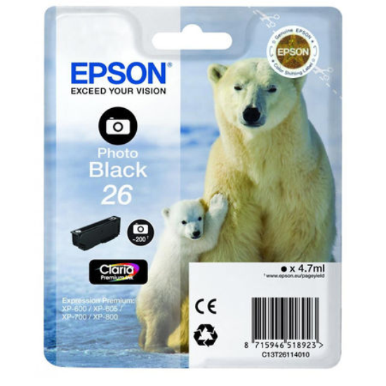 Epson T2601 Orjinal Siyah Kartus-C13T26014020
