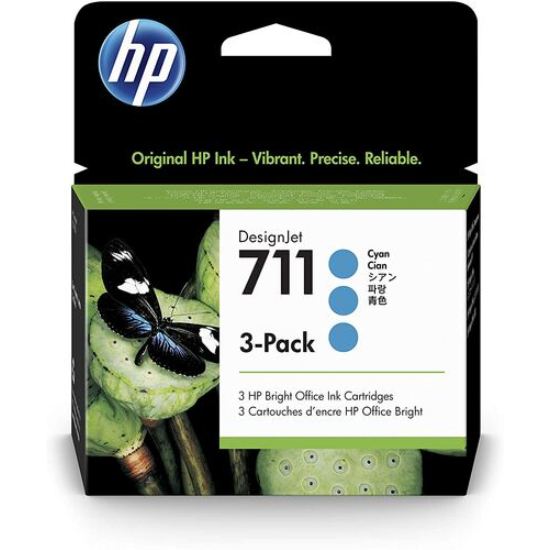 HP 711 CZ134A Mavi Orjinal Kartus 3lü Paket T120 / T520