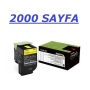 LEXMARK 808SY TONER,LEXMARK 808SY SARI TONER,LEXMARK 808 SARI TONER